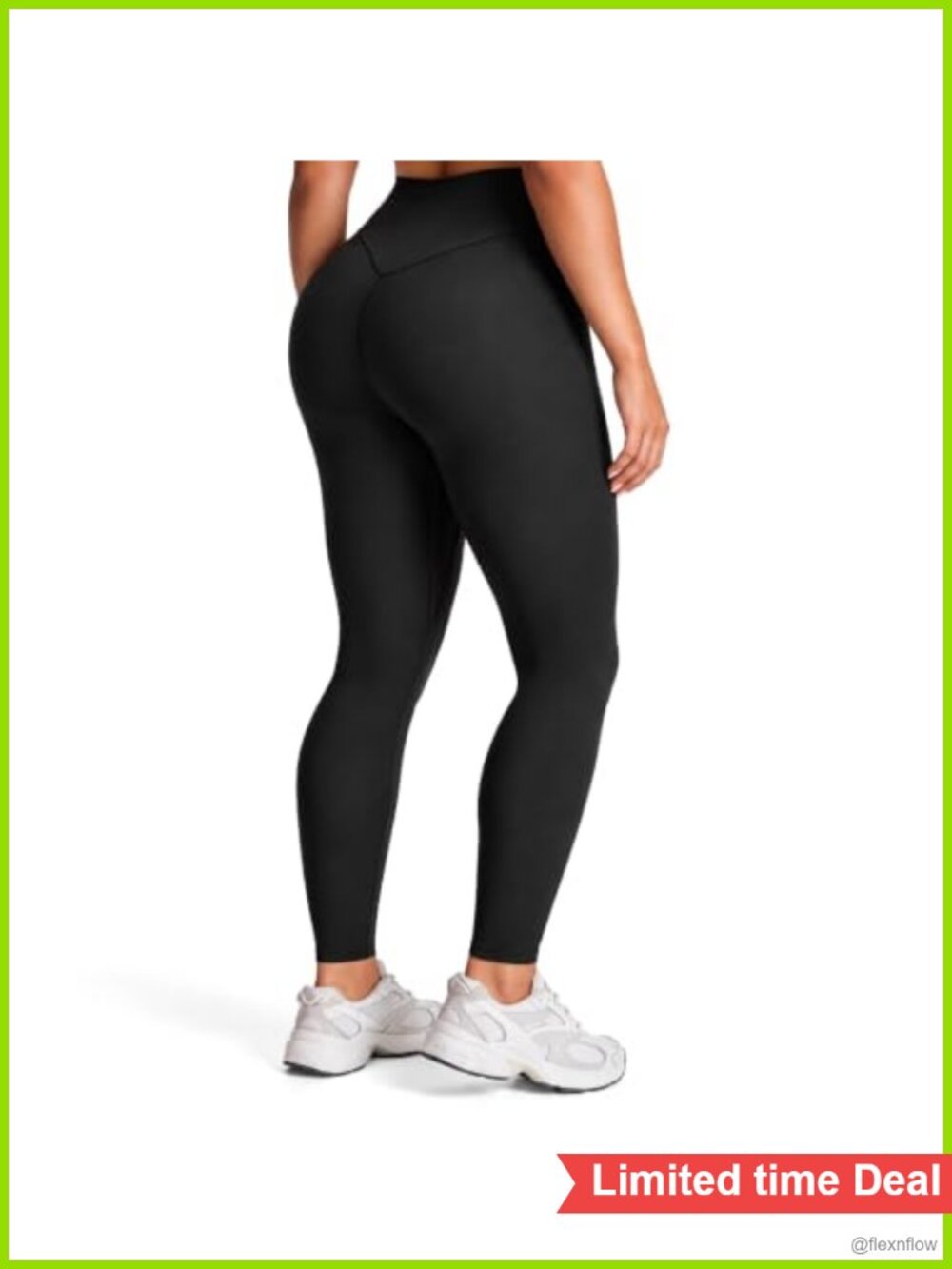 Deep V High Waisted Yoga Leggings 26in Compressive Ankle Workout